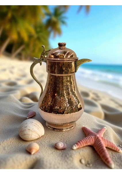 - 2 Litre El Dövmesi Bakır Sürahi – 708 Gram, Kapaklı / Kapaksız Seçenek, Saf Bakır & Kalaylı Iç Yüzey, El Işçiliği Geleneksel Maraş Dövmesi, Şık ve Sağlıklı Sunum