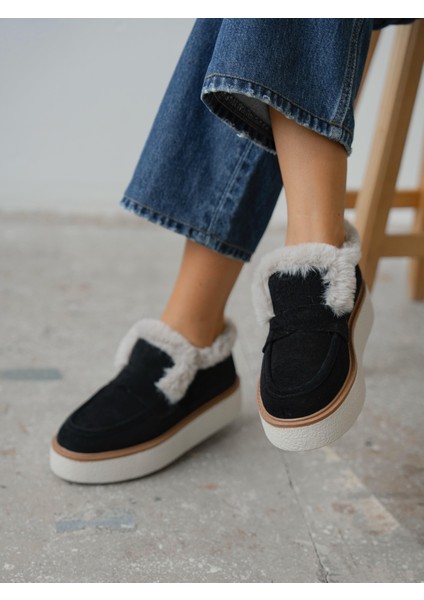 Piva Siyah Hakiki Süet Kadın Bot