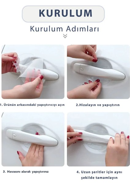 Toyota Kapı Kolu Çizik Önleyici 8'li Set fırsatları