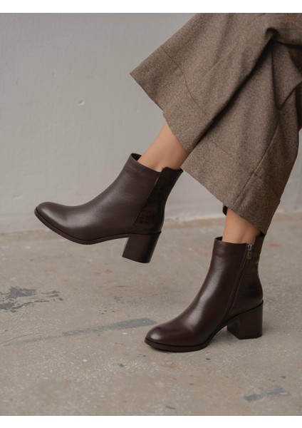 Henin Kahve Hakiki Deri Kadın Bot fırsatları