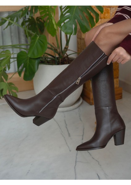 Kiev Kahve Hakiki Deri Çizme fiyatları