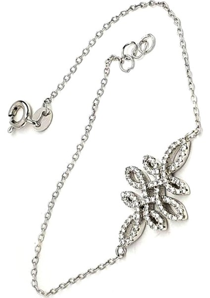 pırlanta ışıltısında zirkon taşlı gümüş bileklik