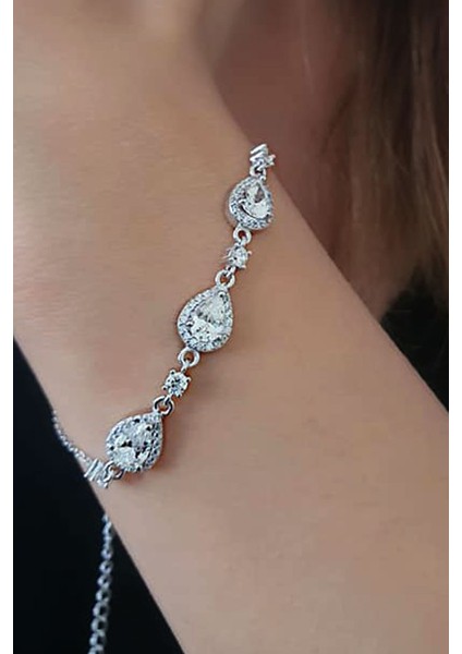 SKY DIAMOND Gümüş Lüks Bayan Bileklik