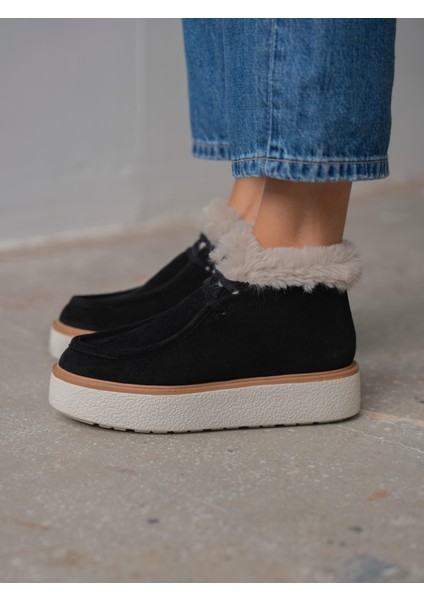 Cira Siyah Hakiki Süet Kadın Bot fiyatları