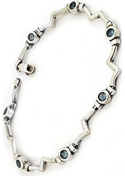 Aquamarin taşlı gümüş su yolu bileklik fiyatları