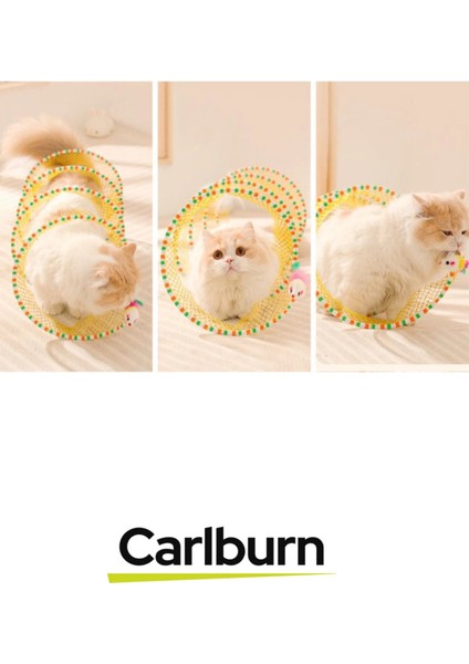 Özel Üretim Tel Destekli Yer Kaplamaz Taşınabilir Kolay Katlanabilir Oyun Kedi File Tüneli modelleri