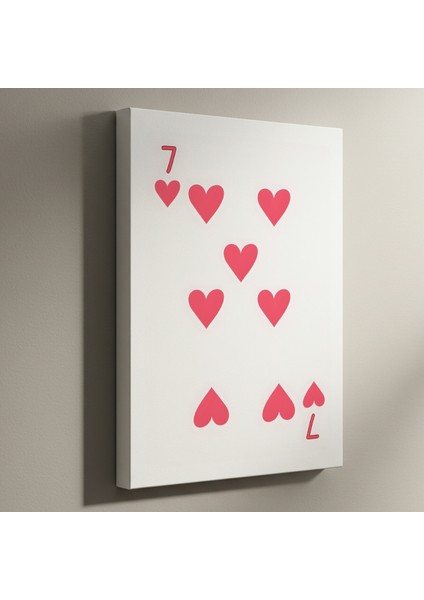 Minimalist Kalp Desenli Soyut Sanat Tablosu