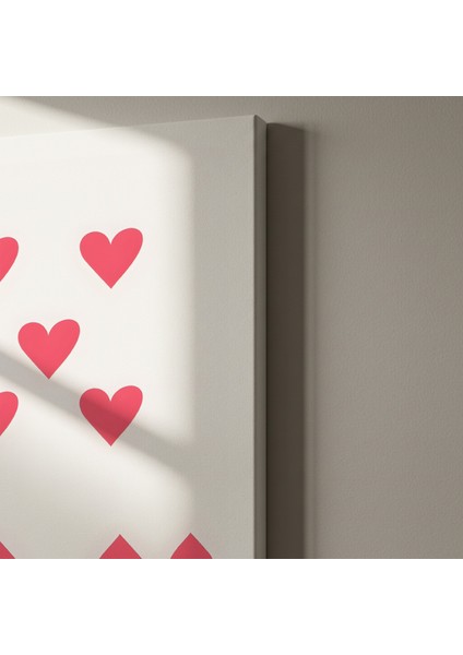 Minimalist Kalp Desenli Soyut Sanat Tablosu indirimleri