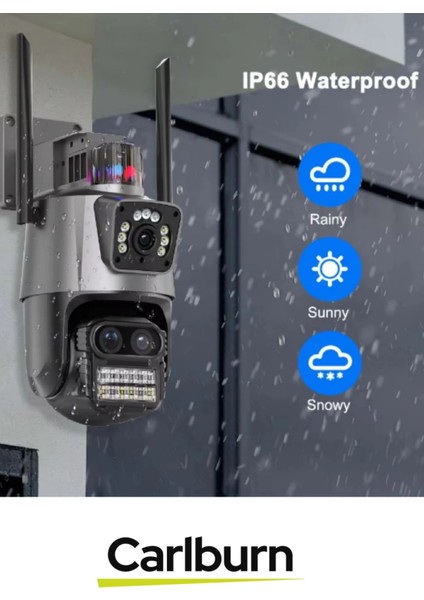 Çift Yönlü Iletişim Hareket Algılama Sensörü H.265 Video Gece Görüşü 3 Lens Wi-Fi Güvenlik Kamerası fiyatları