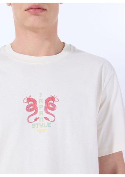 Bisiklet Yaka Beyaz Erkek T-Shirt 12288568_JORDRAGON Tee Ss Crew Neck fırsatları