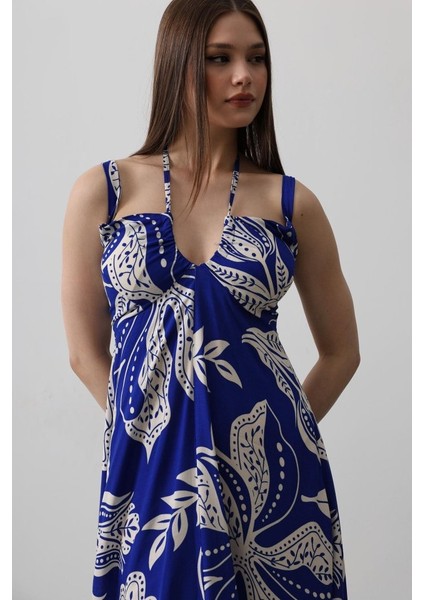 Askılı Viscon Elbise - Saks fırsatları