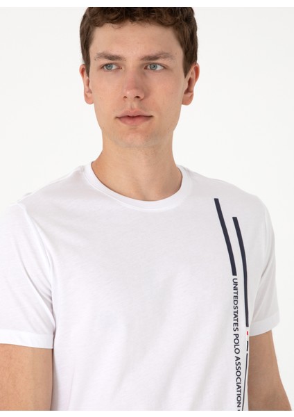 Bisiklet Yaka Beyaz Erkek T-Shirt Lıonel fiyatları