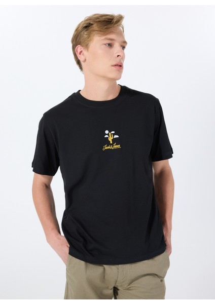 Bisiklet Yaka Siyah Erkek T-Shirt 12288513_JORCACTUS Tee Ss Crew Neck fırsatları