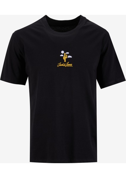 Bisiklet Yaka Siyah Erkek T-Shirt 12288513_JORCACTUS Tee Ss Crew Neck