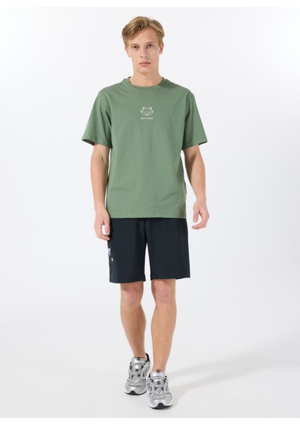 Bisiklet Yaka Koyu Yeşil Erkek T-Shirt 12288517_JORANIMAL Tee Ss Crew Neck fiyatları