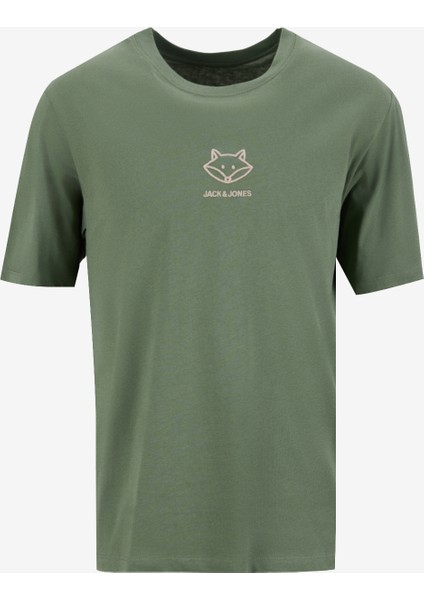 Bisiklet Yaka Koyu Yeşil Erkek T-Shirt 12288517_JORANIMAL Tee Ss Crew Neck