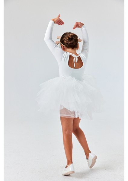 Ekru Tütü Etekli Kız Çocuk Balerin Elbise - Miranda fiyatları