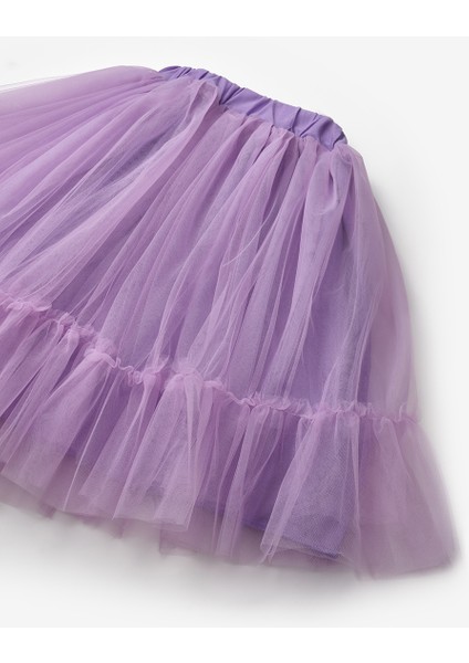 Lila Kız Çocuk Uzun Tül Etek - Mindy modelleri