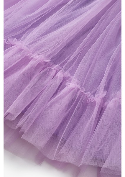 Lila Kız Çocuk Uzun Tül Etek - Mindy fırsatları