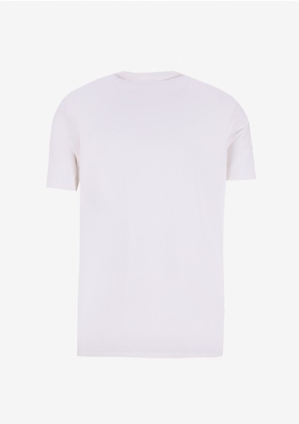 Bisiklet Yaka Desenli Beyaz Erkek T-Shirt M5GI33KBW41G018 Ss Bsc Movıe Guess