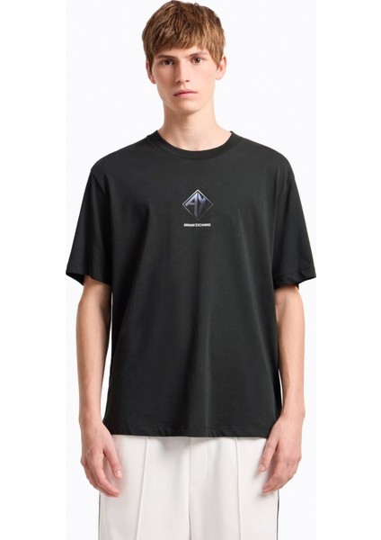 Bisiklet Yaka Siyah Erkek T-Shirt XM000276 AF12308 UB001 T-Shırt fiyatları