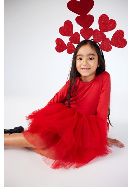 Kırmızı Tütü Etekli Kız Çocuk Balerin Elbise - Miranda fırsatları