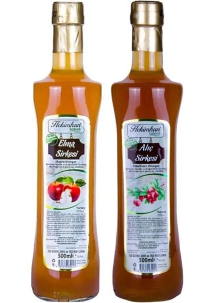 Alıç ve Elma Sirkesi Doğal 500ML 2 Adet