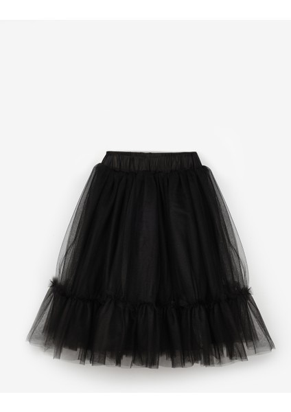 Siyah Kız Çocuk Uzun Tül Etek - Mindy fırsatları