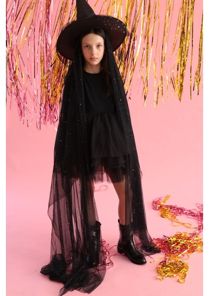 Siyah Tütü Etekli Kız Çocuk Balerin Elbise - Miranda