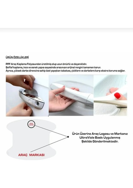 Mitsubishi Kapı Kolu Çizik Önleyici 8'li Set