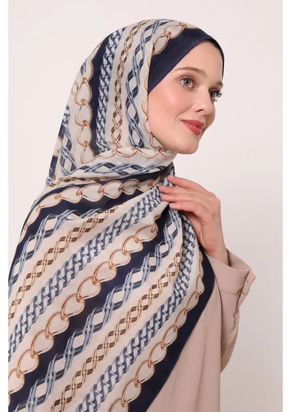 Lacivert Luvensara Silk Elite Şal