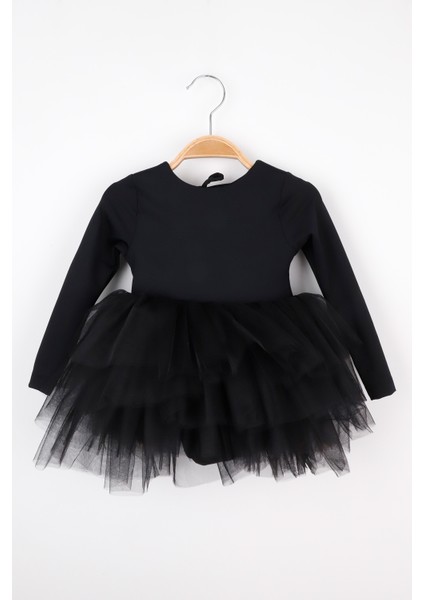 Siyah Tütü Etekli Kız Çocuk Balerin Elbise - Miranda indirimleri