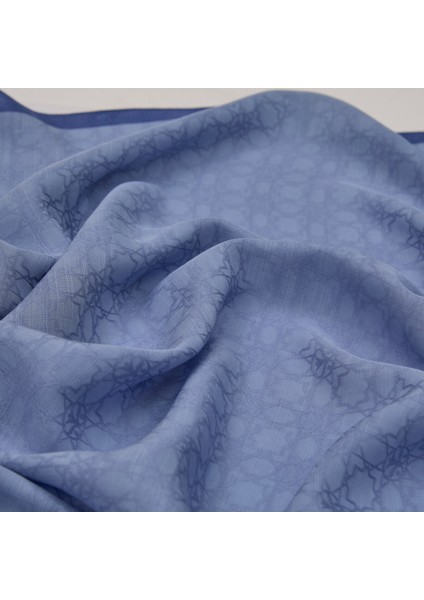 Metalik Mavi Ipekevi Monogram Şal 4356 modelleri