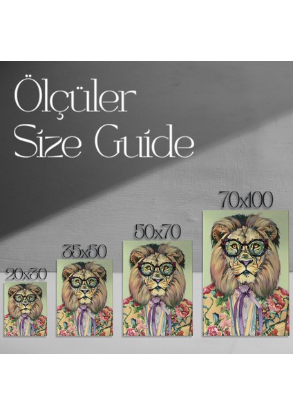 Şık Aslan Portresi Tablosu modelleri