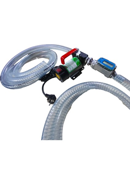 Sayaçlı 12 Volt Sıvı Aktarma Pompası & 5 Metre Hortumlu