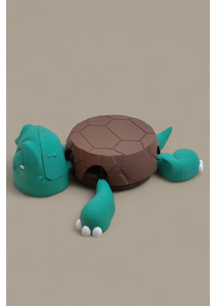 Sevimli Kaplumbağa Bardak Altlığı – Hareketli ve Eğlenceli Kupa Altlığı (Kahverengi)