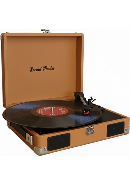 Record Master RM-311 Kahverengi Renkli Pikap - Tüm Plaklar Ile Uyumlu - Power Bank Lere Bağlanarak Kullanılabilme fiyatları