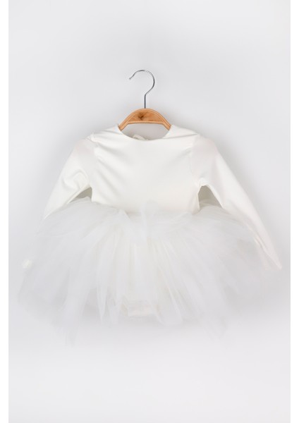 Ekru Tütü Etekli Kız Çocuk Balerin Elbise - Miranda modelleri