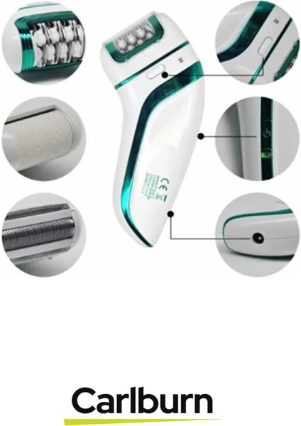 Premium Yüz Bacak Koltuk Altı Bikini Bölgesi Şarjlı Ergonomik Profesyonel 3 Başlıklı Epilasyon Aleti fiyatları