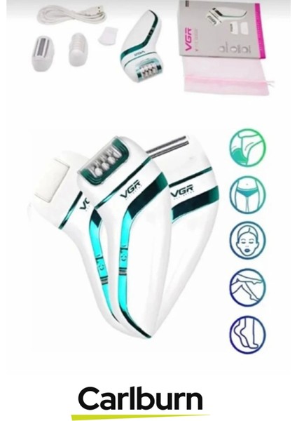 Premium Yüz Bacak Koltuk Altı Bikini Bölgesi Şarjlı Ergonomik Profesyonel 3 Başlıklı Epilasyon Aleti modelleri