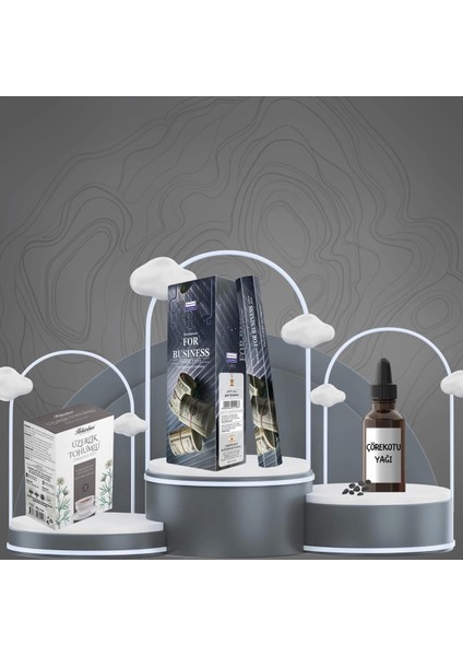 For Business Bolluk Bereket Seti Tütsü 20 Çubuk + Üzerlik Çayı 40 Poşet + Çörek Otu Yağı 50 ml