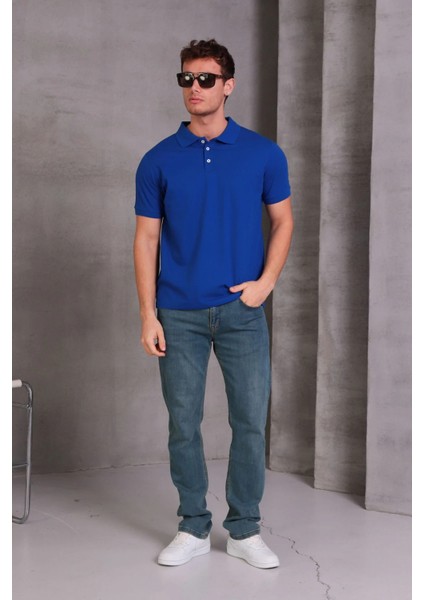 Erkek Slim Fit Pamuklu Yumuşak Doku Nefes Alan Kumaş Yakalı Tişört modelleri