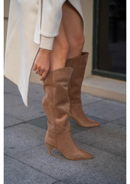 Edison Camel Süet Hakiki Deri Çizme indirimleri