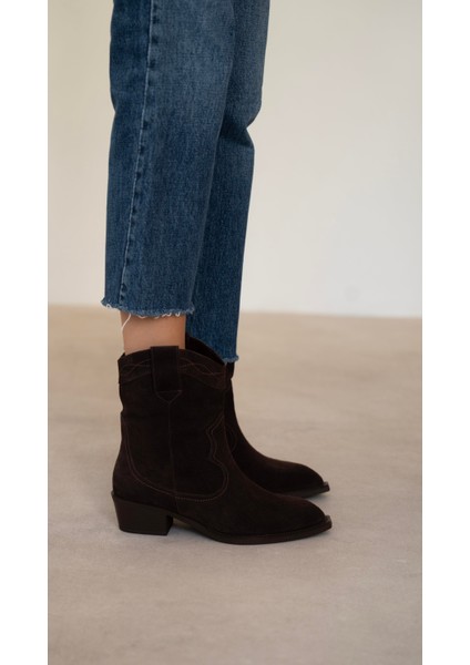 Riry Kahve Süet Hakiki Süet Kadın Bot fiyatları