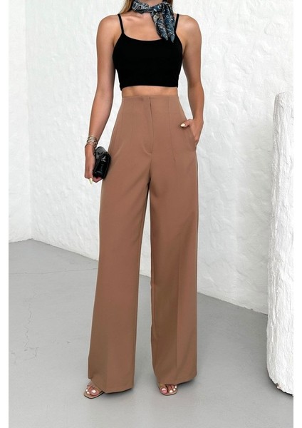 Yüksek Bel Pensli̇ Palazzo Pantolon modelleri