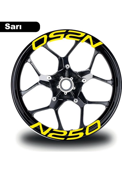 Bajaj N250 Jant Içi Yazı Sticker Modeli Sarı