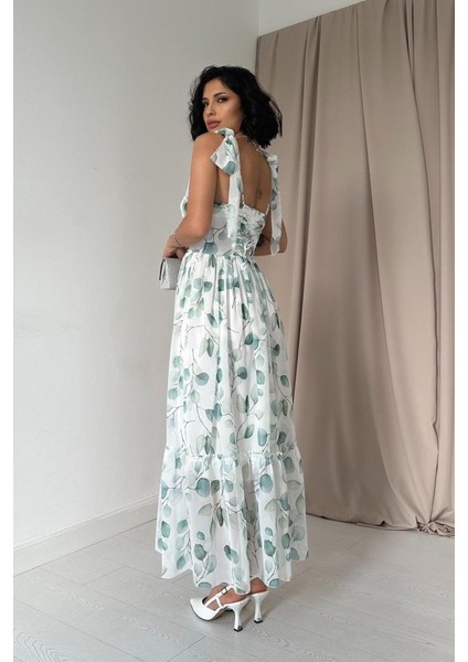 Yeşil Şifon Drapeli Elbise fırsatları