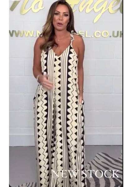 Kadın Ip Askılı Dokuma Krep Kumaş Tulum