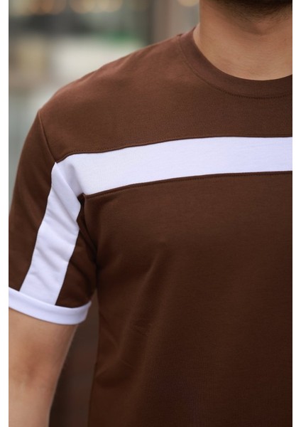 Erkek Şerit Detaylı Kısa Kollu T-Shirt modelleri