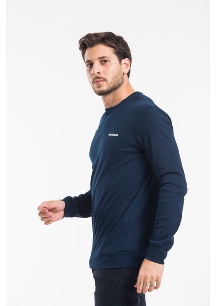 Süperlife Bisiklet Yaka Uzun Kollu Dar Kalıp Ince Erkek Sweatshirt SPR2019K18 modelleri